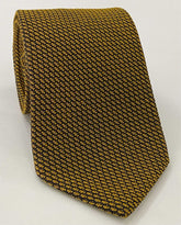 Gold & Midnight Blue Cashmere/Silk Grenadine Grossa Silk Tie SCGGT-8